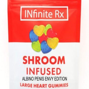INfinite Rx Shroom Infused Albino Penis Envy Edition Large Heart Gummies Edibles (4000mg)